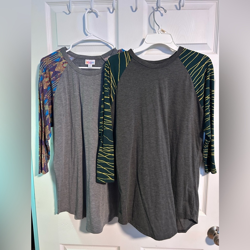 Selling 2 lularoe sloan long sleeve tees both in xl